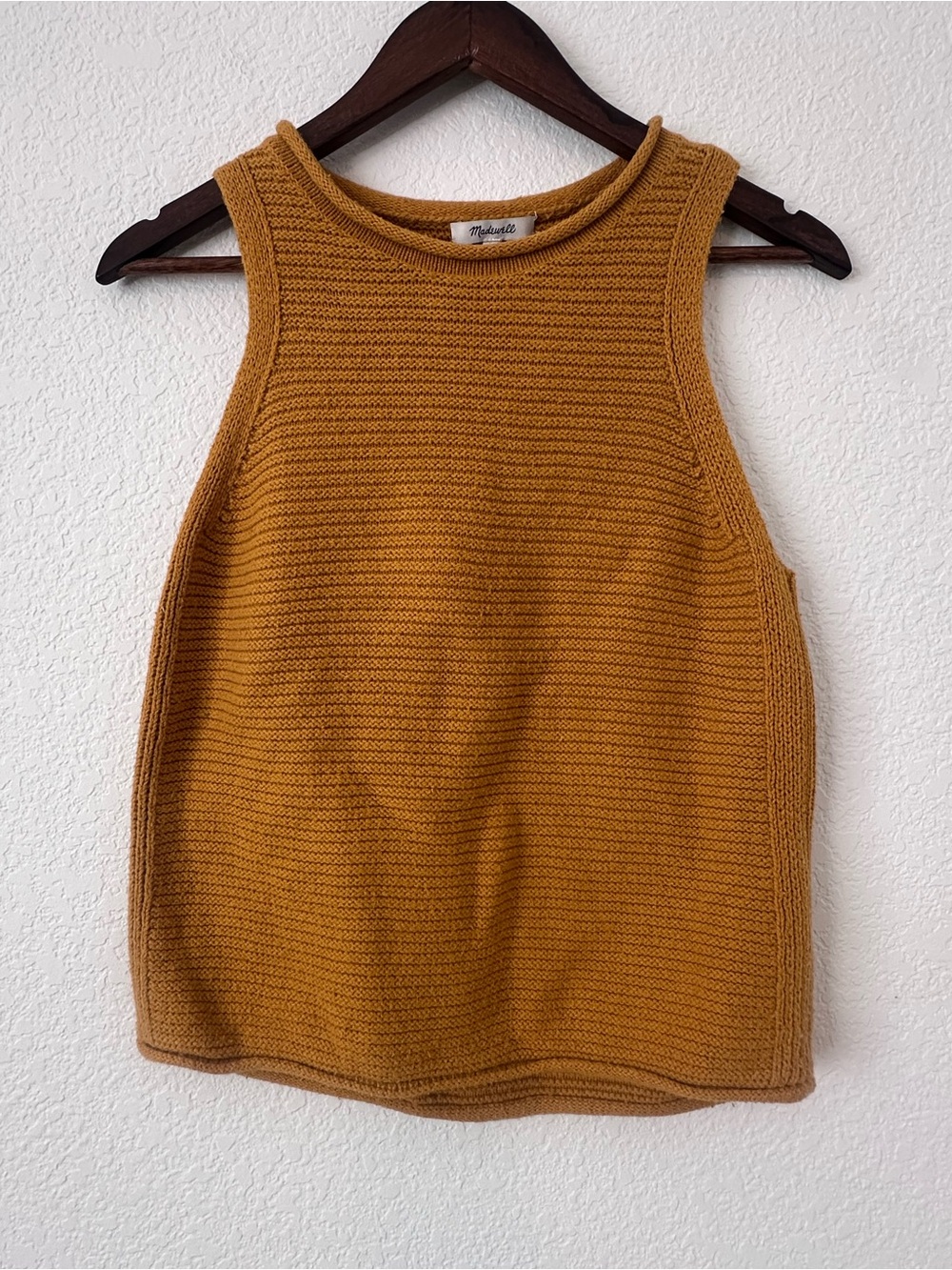 Madewell Ribbed Knit Tank in Mustard